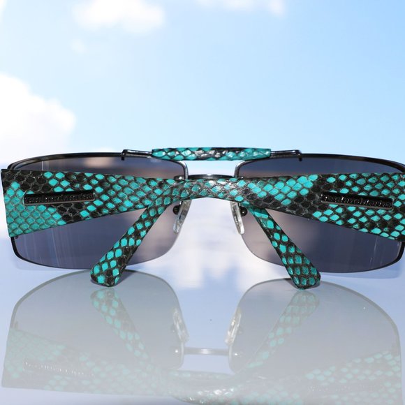 TechnoMarine Python Sunglasses in Turquoise - Picture 1 of 12